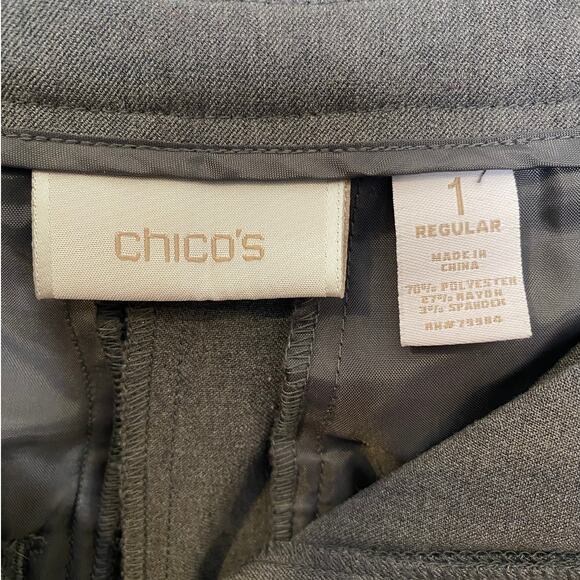 Chico’s bundle of 2 dress pants gray and tan Chico’s size 1 - Picture 2 of 8
